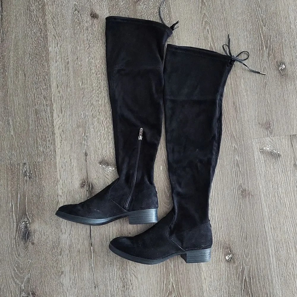 Circus by Sam Edelman Black Suede Over the Knee Boot Size 7.5